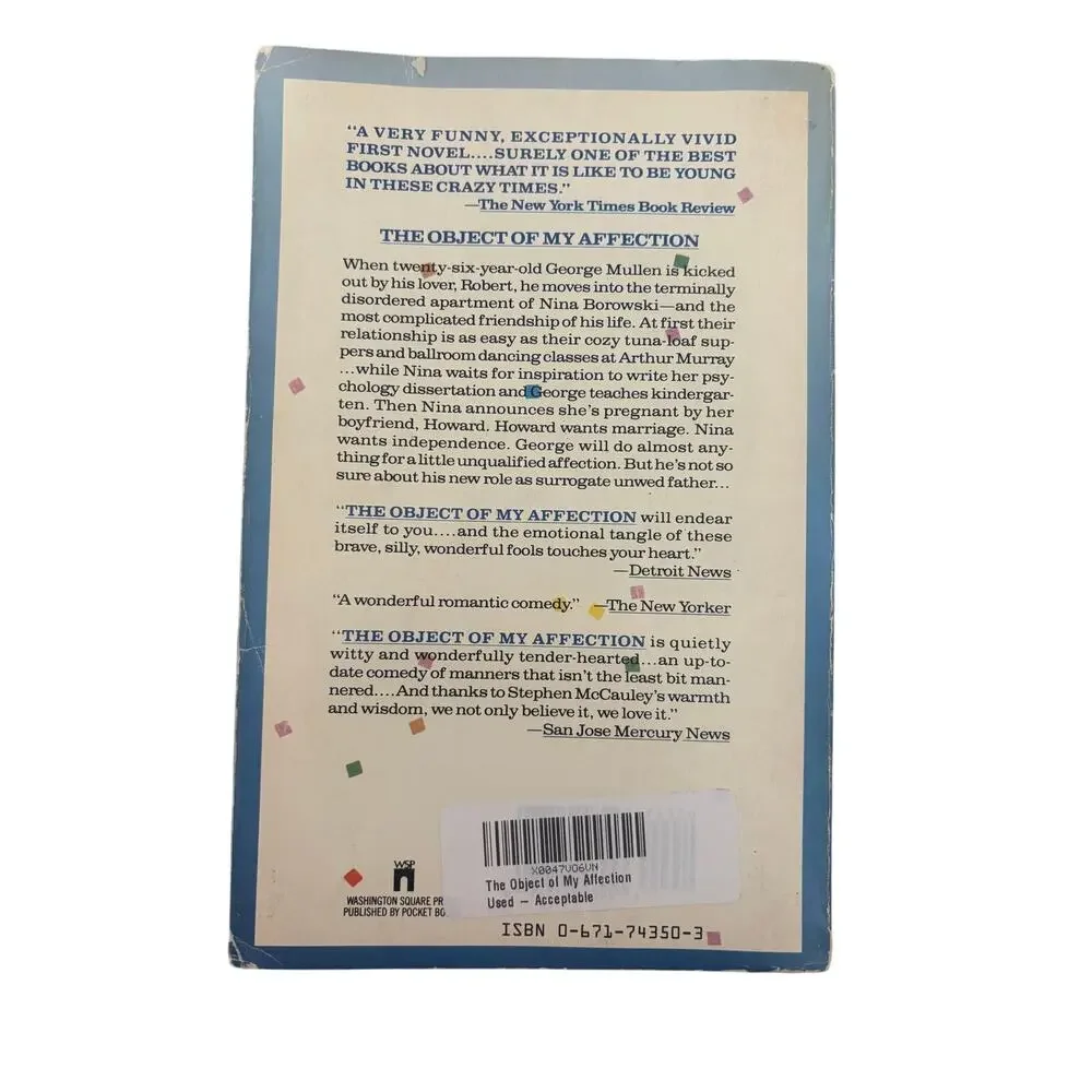 The Object of My Affection by Stephen McCauley - Paperback